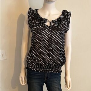 Violet & Claire Polka Dot Ruffle Blouse